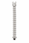 Pulsera cubana iced out en Plata 925 con circonitas y cierre tipo caja
