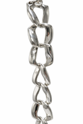 Pulsera cadena de eslabón rectangular chunky en Plata 925 (acabado pulido)