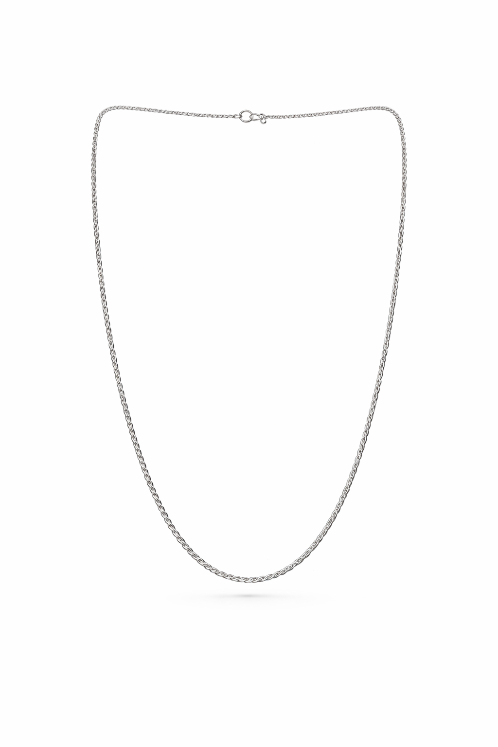 Cadena cordón (rope) en Plata 925 con cierre reasa
