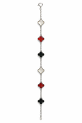 Pulsera trébol multicolor en Plata 925