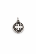 Colgante Medalla Cruz Clásica en Plata 925