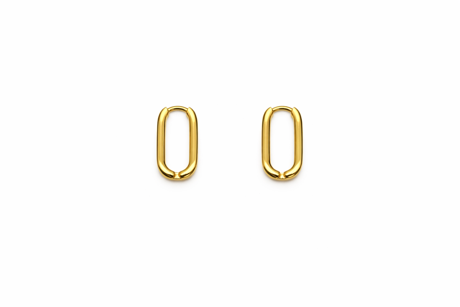 Pendientes Aro Ovalado Dorado