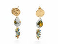 Pendientes “Limoni di Sicilia” – Cerámica Siciliana con Oro Puro y Cristales Swarovski