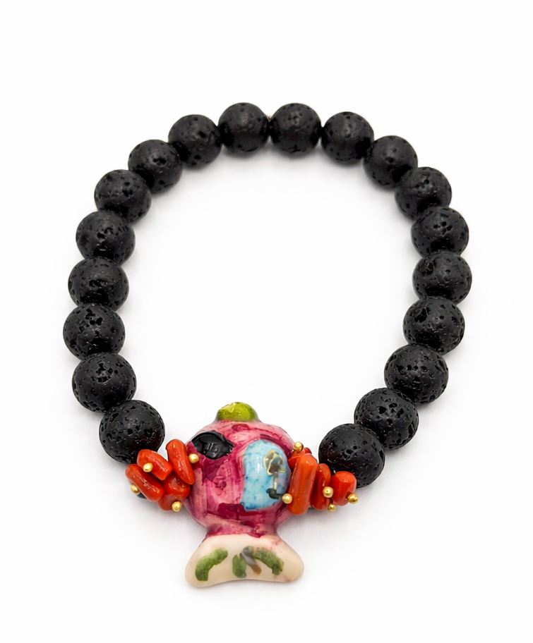 Cerámica artística, lava volcánica y coral mediterráneo