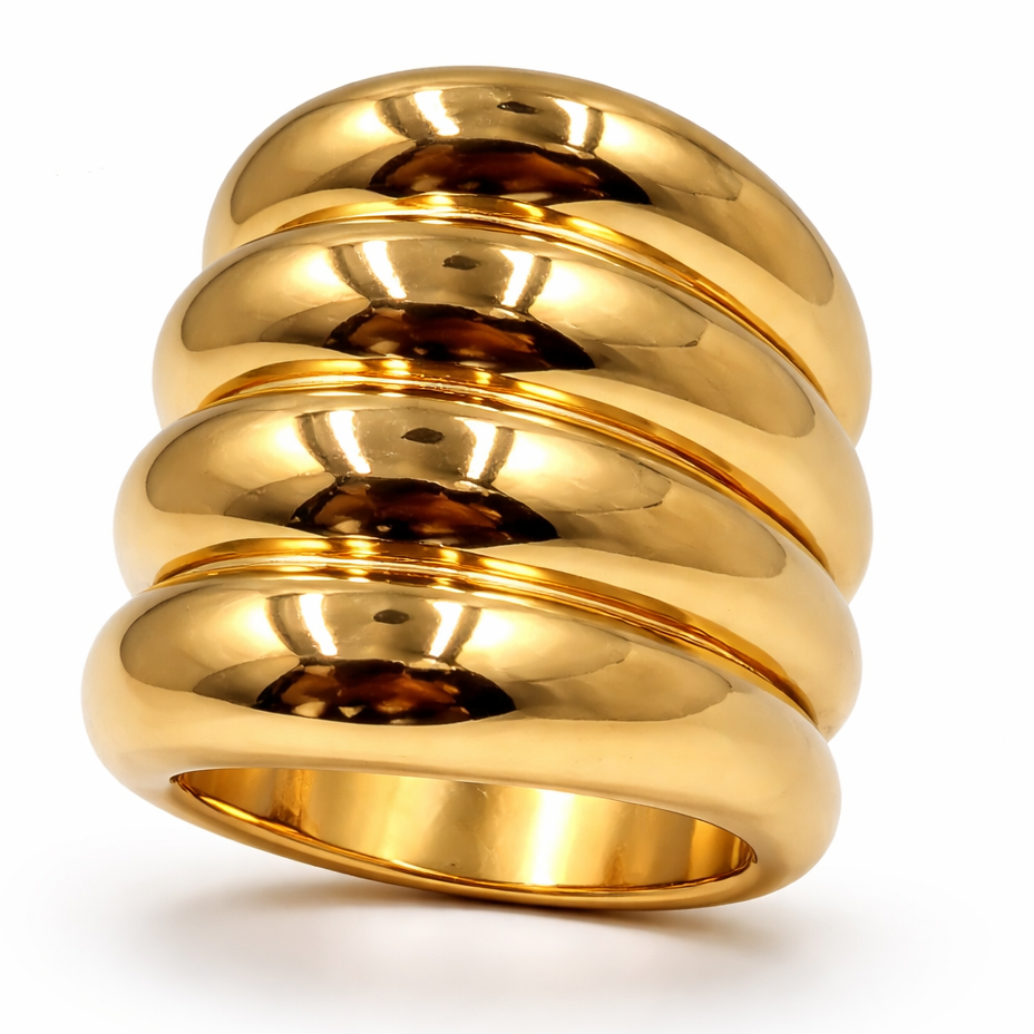 Anillo Dorado XL de Volumen