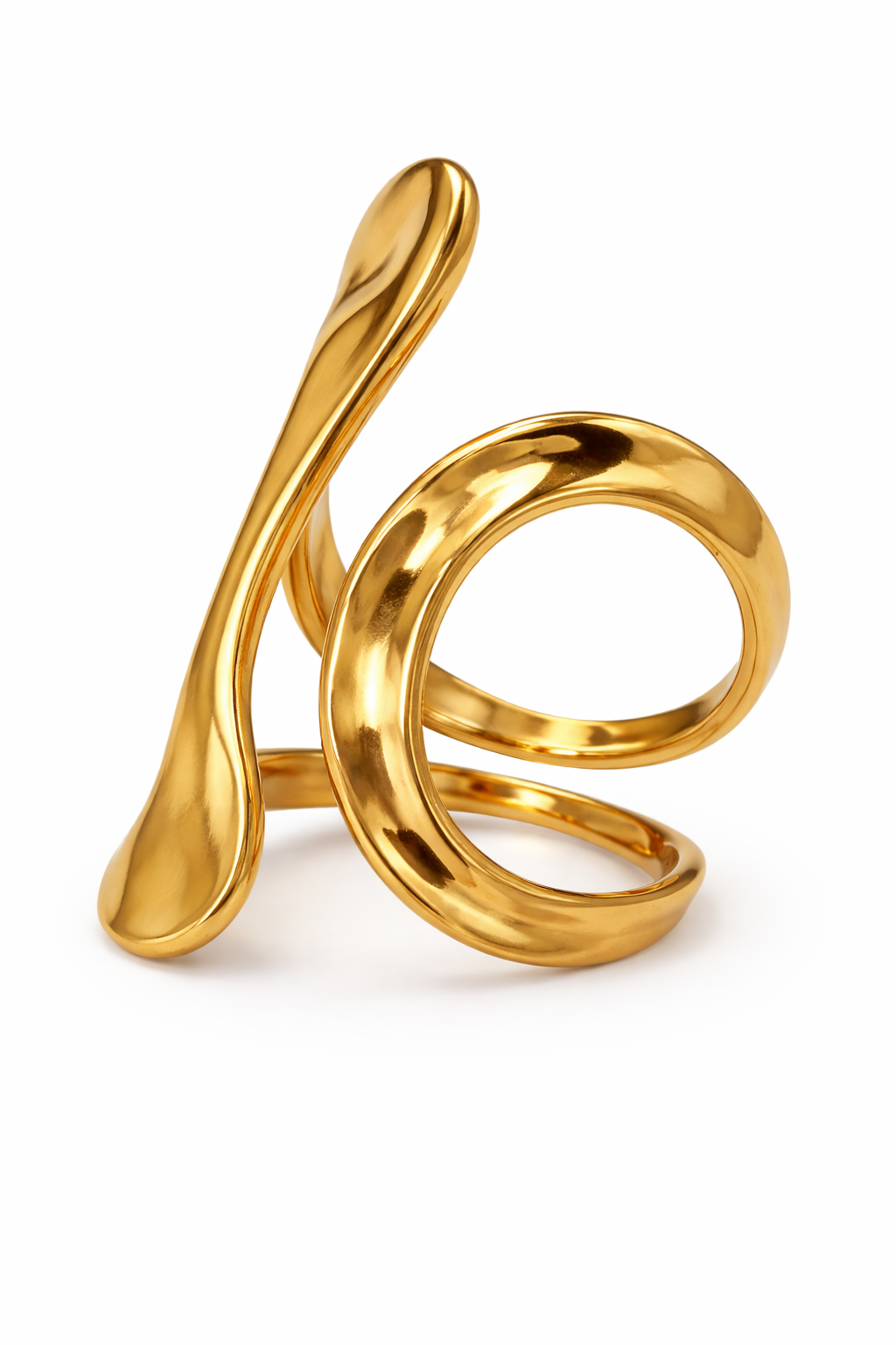 Anillo Dorado Escultural XL