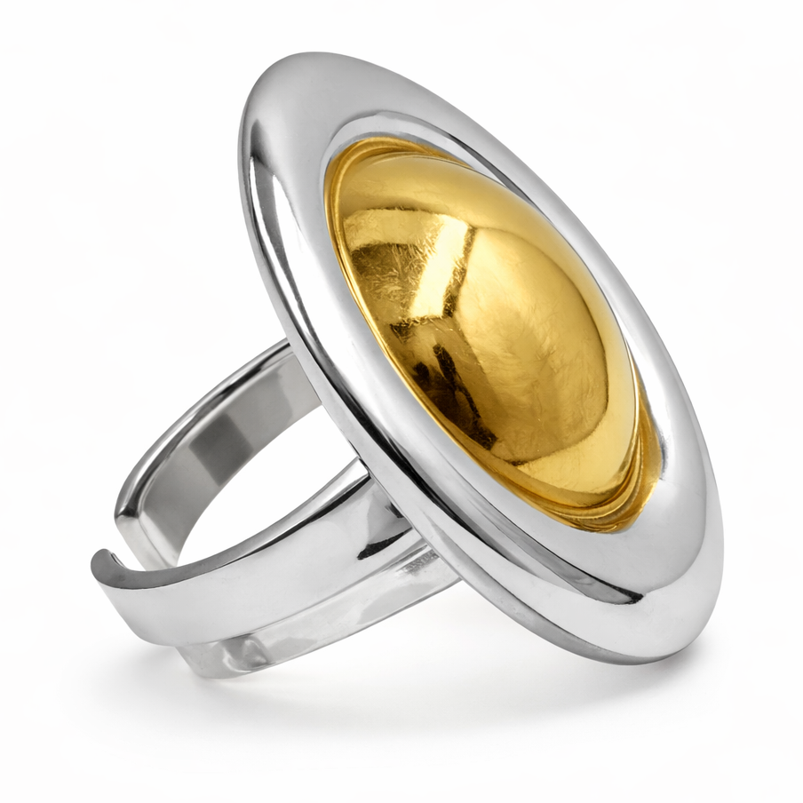 Anillo Bicolor Dorado y Plata