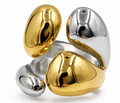 Anillo Escultural Bicolor Dorado y Plateado