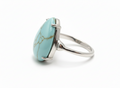 Anillo Piedra Turquesa Ovalada en Plata 925
