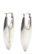 Pendientes Aro Ovalado Liso en Plata de Ley 925
