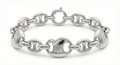 Pulsera Eslabón Marino Plata de Ley 925 Diseño Ovalado Pulido