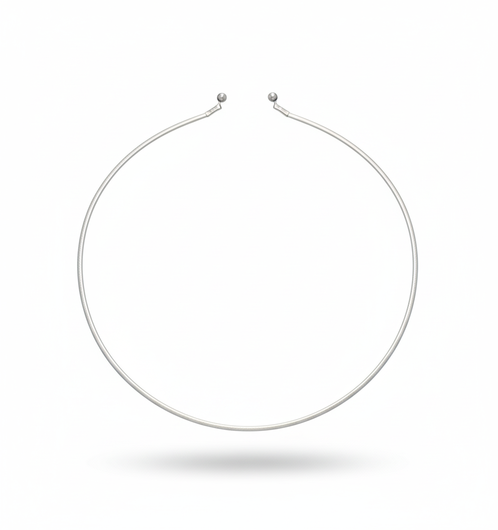 Collar Gargantilla Aro Minimalista Plata de Ley 925