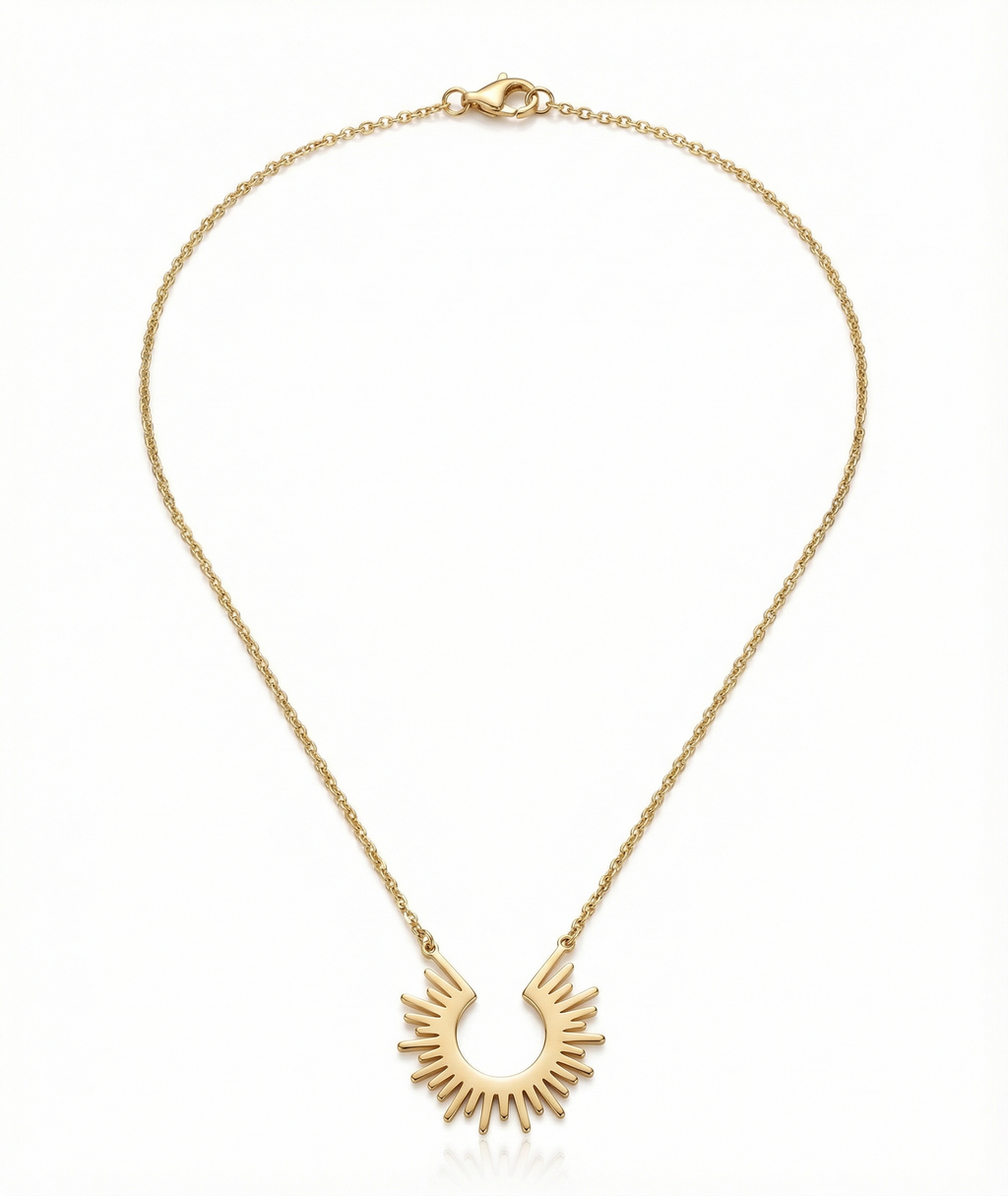 Collar Sol Radiante en Plata 925 Bañado en Oro