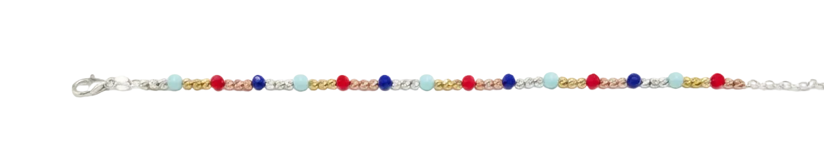 Pulsera Multicolor de Bolas en Plata 925