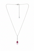 Collar Colgante Piedra Roja en Plata 925
