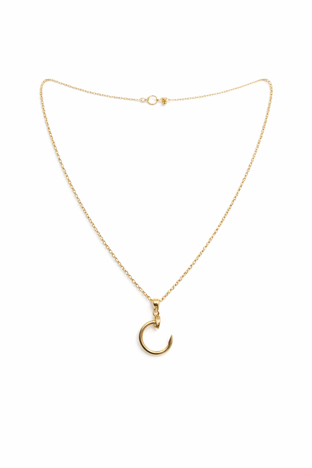 Collar Círculo Minimalista en Plata 925 con Baño Dorado