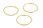 Pack 3 pulseras rígidas finas doradas torsionadas